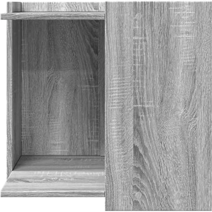 vidaXL Katzentoilette, Katzenklo Grau Sonoma 53x53x51 cm Holzwerkstoff mit verstecktem Design und Platz sparendem Beistelltisch功能 – Bild 6
