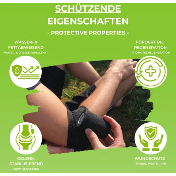 LisaCare Bandages First Aid, 2 Rollen selbstklebendes Baumwoll-Wundpflaster, 5cm breit, hautfarbene Verbandwickel, medizinisch zertifiziert – Bild 2