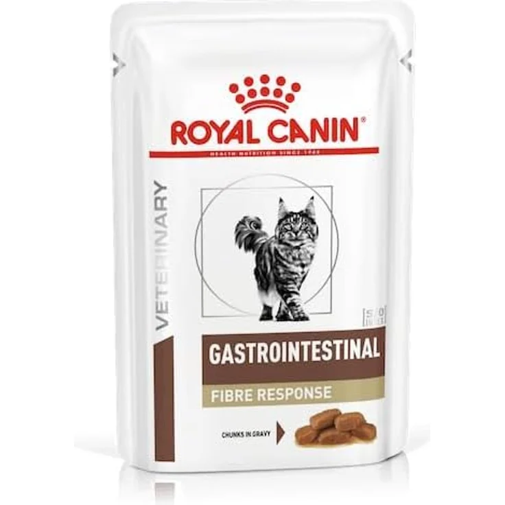 ROYAL CANIN Veterinary Gastro Intestinal Fibre Response, Diät-Nassfutter für adulte Katzen, Doppelpack, 2 x 12 x 85 g, bei Verstopfungen und Magen-Darm-Problemen – Bild 2
