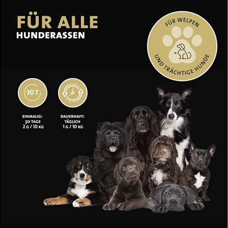 Peticare PetDog Health 2608, Ergänzungsfutter Verdauung & Darm-Mix Pulver für Hunde, 125g mit natürlichen Inhaltsstoffen und CORVITALIS® Komplex – Bild 3