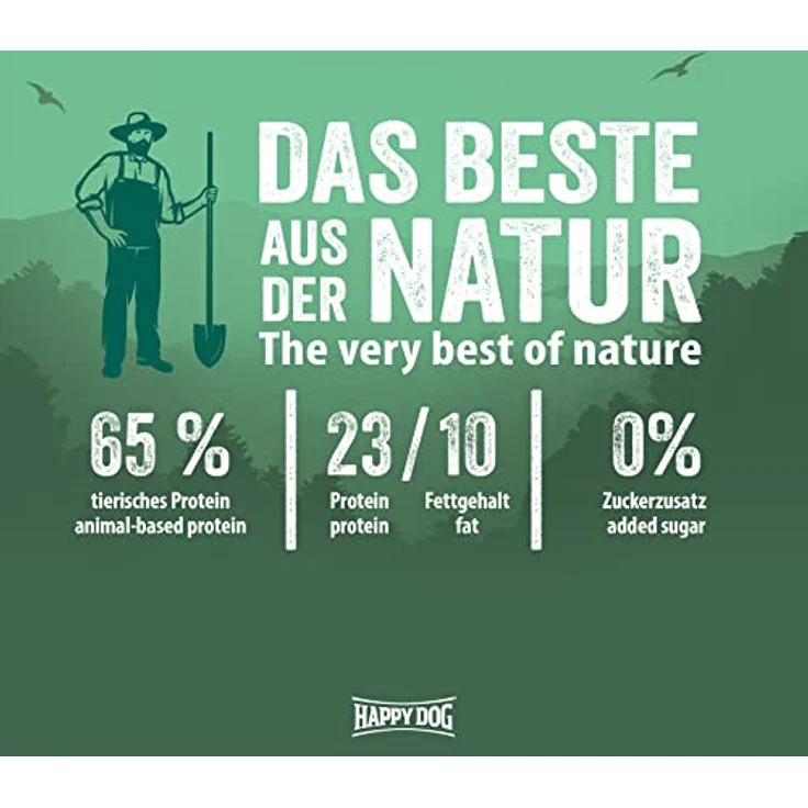 Happy Dog NaturCroq Balance, Trockenfutter mit heimischen Kräutern für ausgewachsene Hunde, 15 kg, aus Hüttenkäse und Spinat, nachhaltig produziert – Bild 3