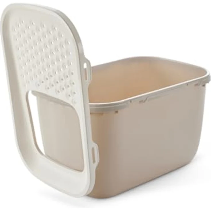 Savic Hop In Giant, geschlossenes Katzenklo in white-mocha mit großzügigem Platzangebot – Bild 4