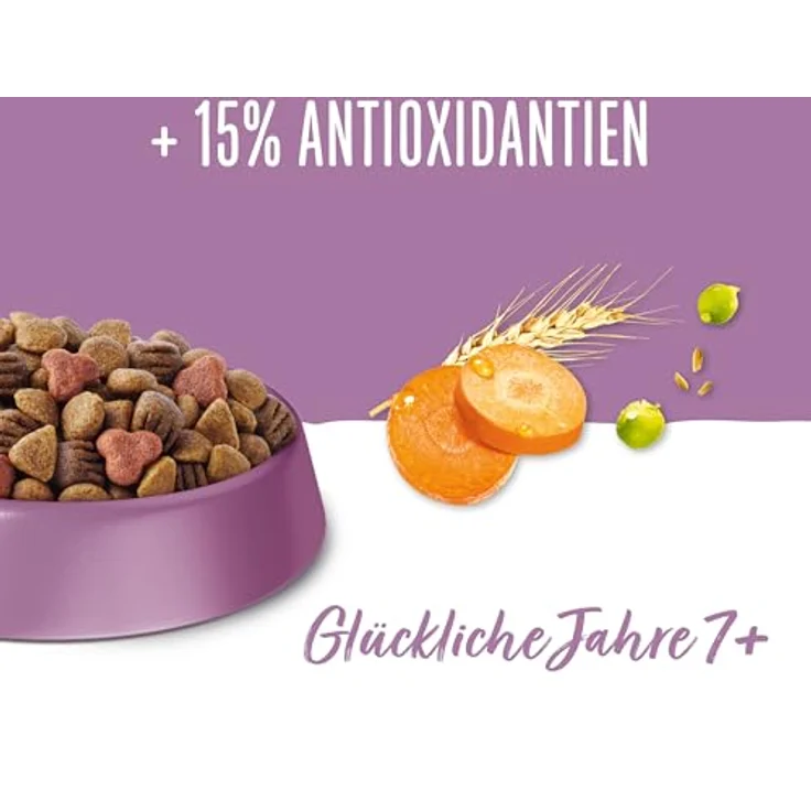 PURINA BENEFUL Glückliche Jahre 7+, Hunde-Trockenfutter mit Huhn und Gemüse, 12 kg, für Senioren – Bild 4