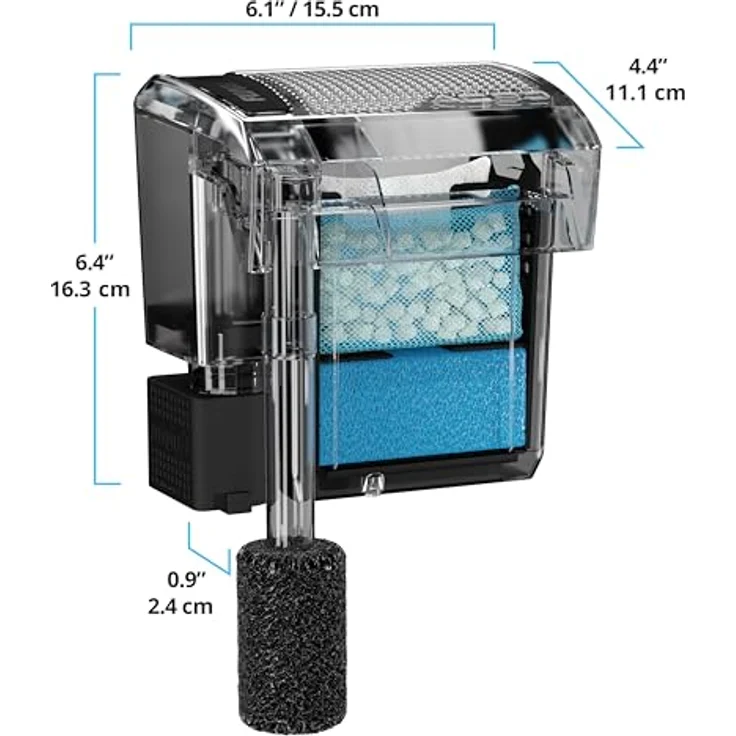 Fluval AquaClear AC30 Hochleistungsfilter, 4-stufige Filterung für Aquarien 38–114 l, mit CycleGuard, schwarz – Bild 2