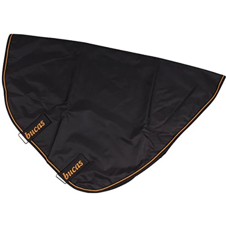 Kerbl Bucas Irish Combi Neck 125/S, Halsteil für Pferdedecken, wasserdicht und atmungsaktiv, black/gold, 50g Füllung