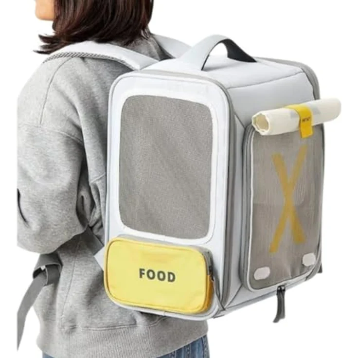 PETKIT Breezy xZone Pet Carrier, Faltbare Transportbox für kleinere Hunde und Katzen bis 6 kg, grau – Bild 4