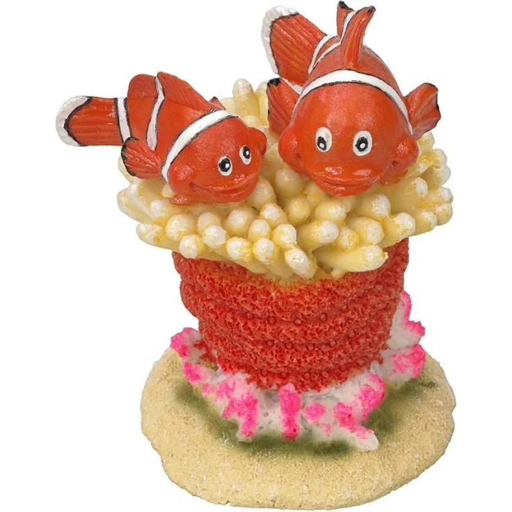 EBI Aqua Della Clown Fish 5, Aquarium Dekoration aus ungiftigem Polyesterharz für Süss- und Meerwasseraquarien
