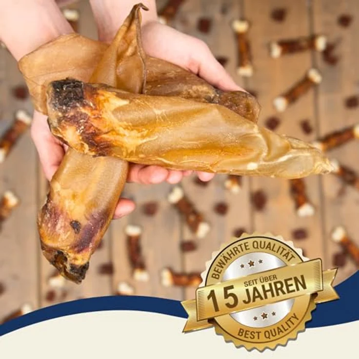 Lyra Pet® 100 getrocknete Rinderohren, naturbelassener Kausnack für Hunde, ca. 5 kg, eiweißreich und zahnreinigend – Bild 4