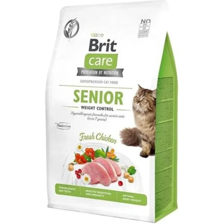 Brit Care GF Senior Weight Control, 2kg Katzen-Trockenfutter für ältere und steriliserte Katzen – Bild 2