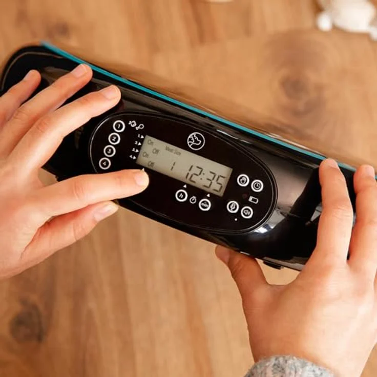 Cecotec Pumba 1600 Purrfect Meal, Automatischer Futterautomat für Haustiere mit 1,6 l Fassungsvermögen, 4 Fächern, LED-Anzeige, Timer und Sprachrekorder – Bild 4