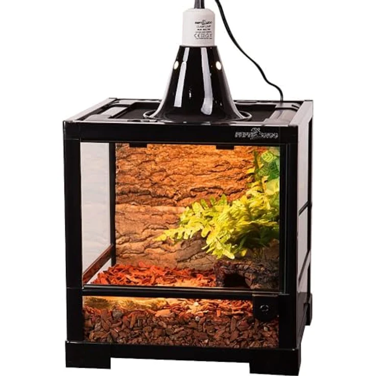 ReptiZoo Glas-Terrarium 30x30x32 cm mit Schwenktüre, zerlegbar und integriertes Schloss, frontale Ventilation, RK0101S – Bild 4
