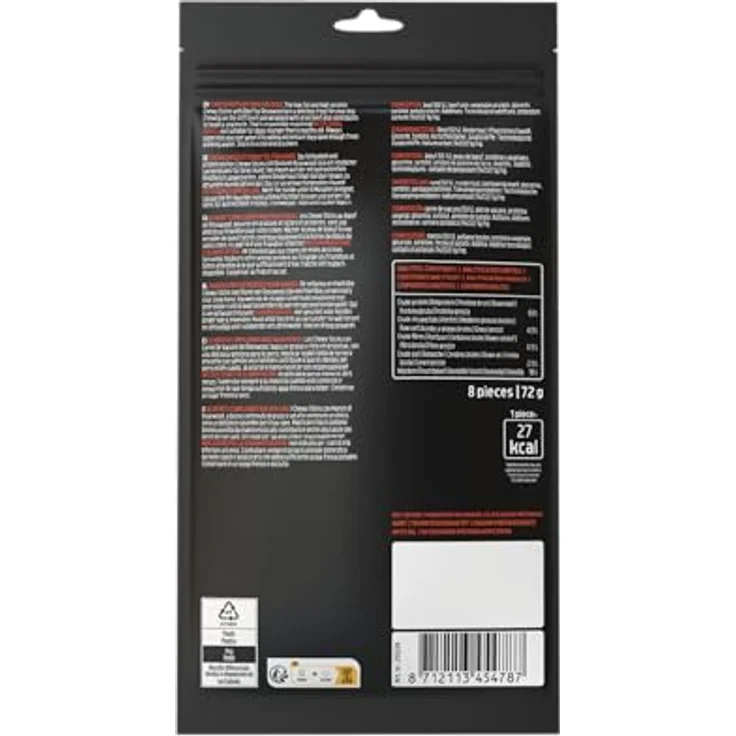 Rosewood Chewy Sticks Rind Small, 8 Stück, 72 g, getreidefreie Kaustangen für kleine Hunde mit schmackhaftem Rindfleisch und Rinderhaut – Bild 2