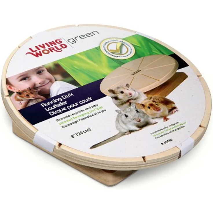 Living World Green Laufteller - 20 cm, Tier-Beschäftigungsspielzeug aus Gummibaumholz – Bild 2