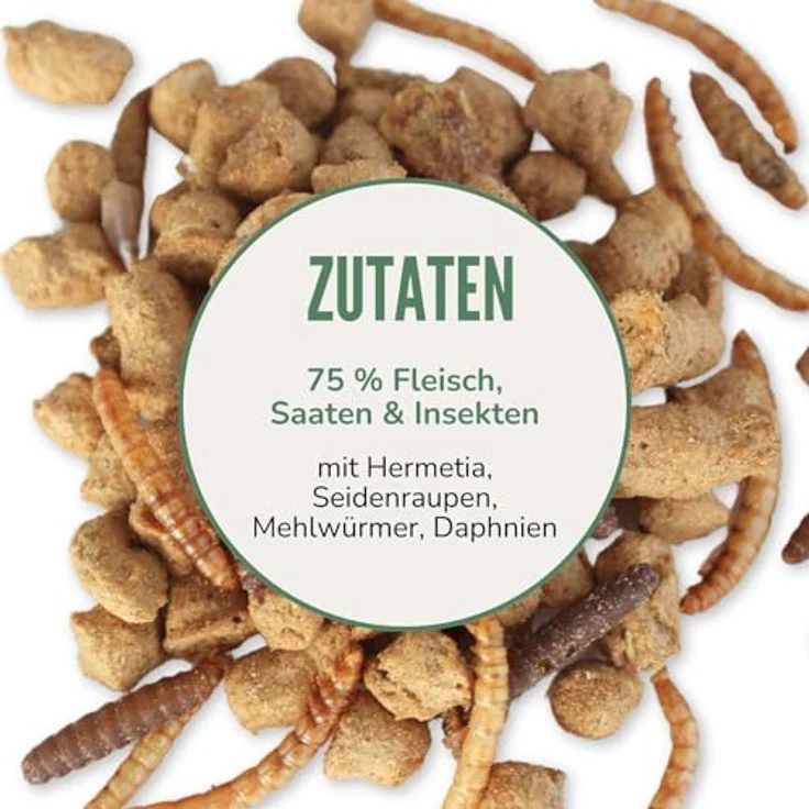 Orni Igelfutter mit Insekten, Alleinfutter für Igel, getreidefrei, 5kg, hohe Fleischanteil mit Mehlwürmern und Seidenraupen – Bild 3