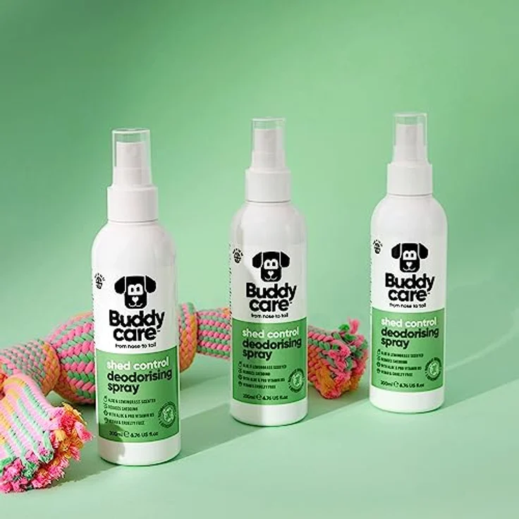 Buddycare Desodorierungsspray für Hunde, Aloe Vera und Zitronengras, pH-neutrale Formel mit Pro-Vitamin B5, 200 ml – Bild 4