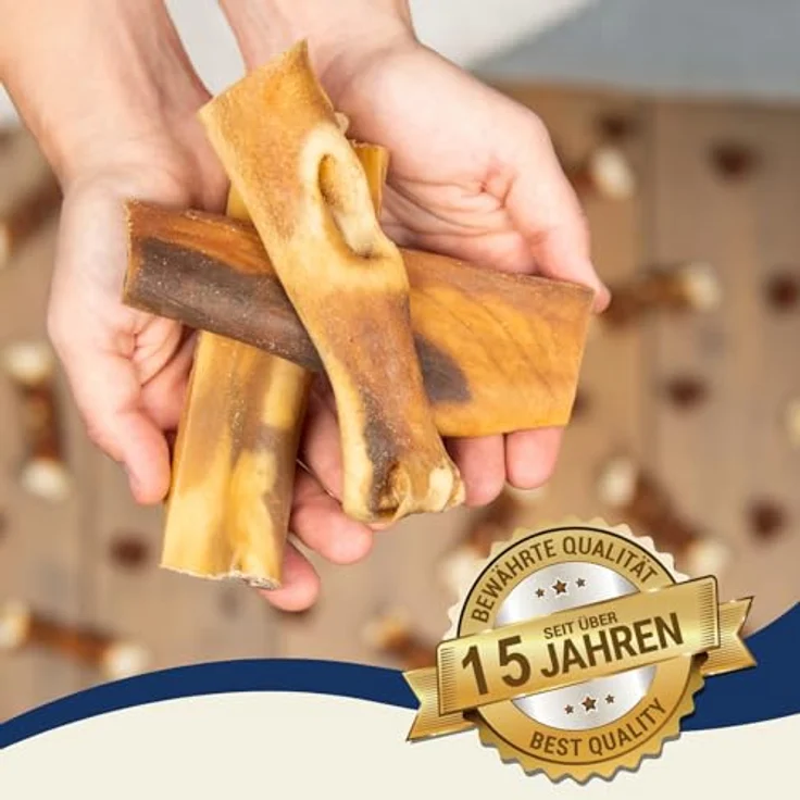 Lyra Pet® Rinderkopfhaut Kausnack für Hunde, 1 kg, goldbraun, fettarm und nährstoffreich, schonend getrocknet – Bild 4