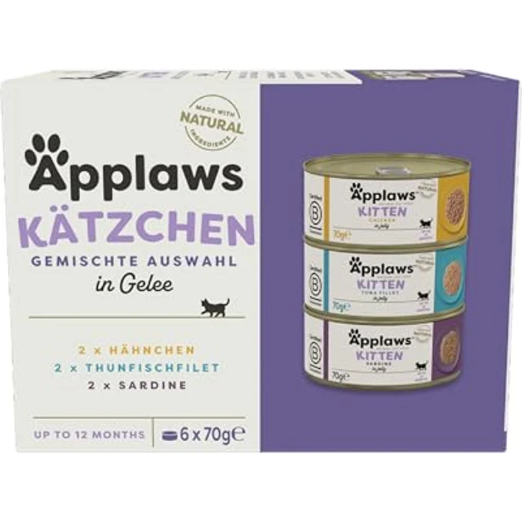 Applaws Kitten Nassfutter Dose Multipack, 6 x 70 g, ideal für Kätzchen in der Eingewöhnungsphase – Bild 1
