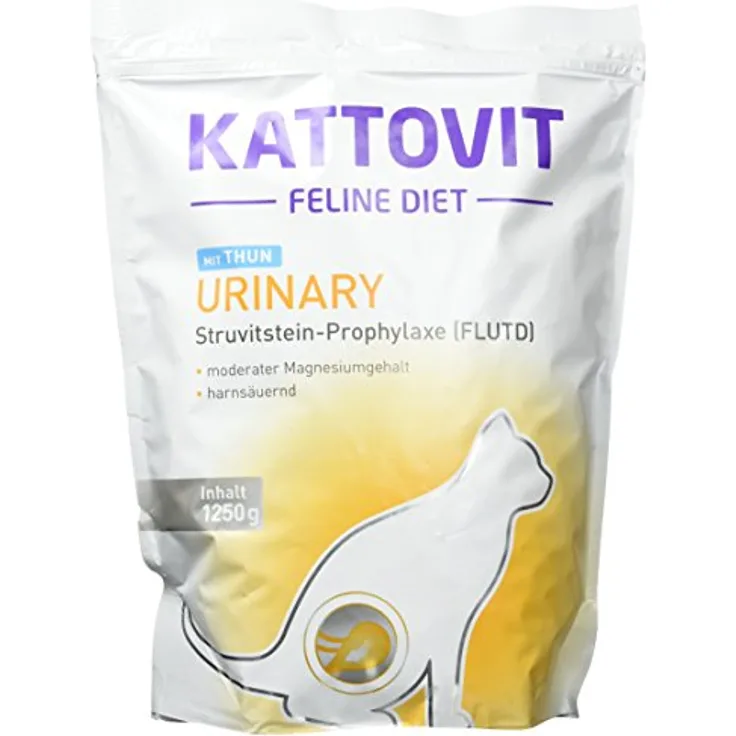 Kattovit Cat Diet Urinary Thunfisch, Katzen-Trockenfutter mit 34% Rohprotein, 1250g