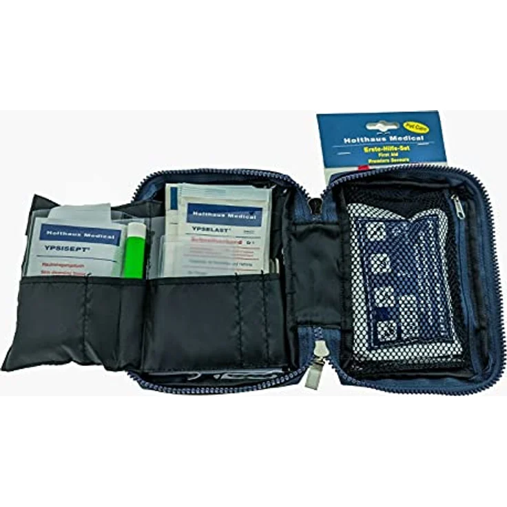 Holthaus Medical Pet Care Erste-Hilfe-Set für Tiere mit 28 Füllteilen, Verbandtasche aus wasserabweisendem Nylon, leicht und tragbar – Bild 4