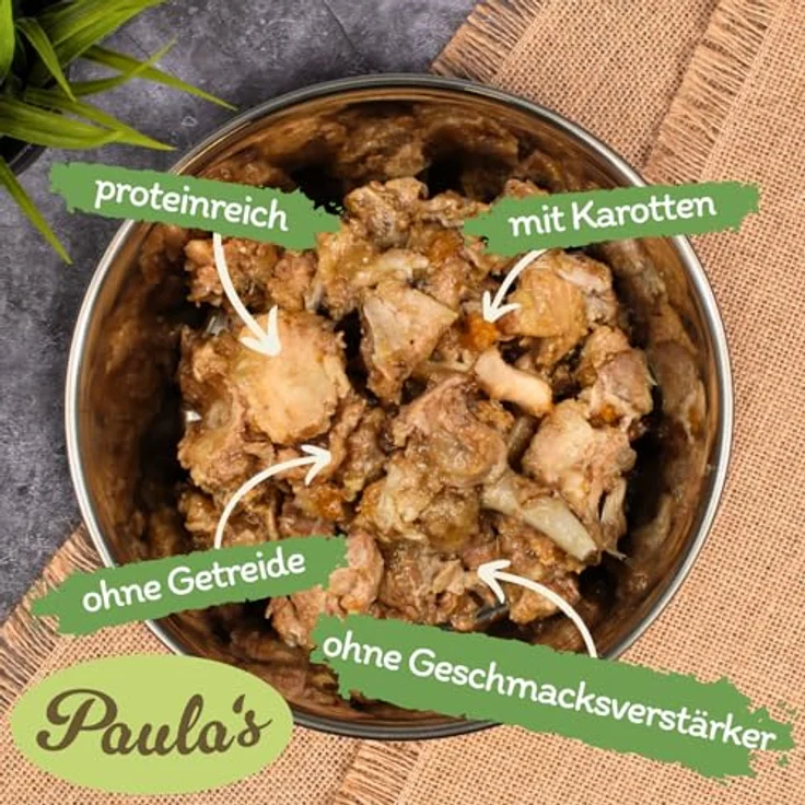 Lyra Pet® Lecker.Pet® Gino's, Josie's, Luna's & Paula's Hundefutter Nassfutter Mix, 24 x 400 g, 100% Fleisch & Gemüse, getreidefrei, ohne Zusatzstoffe, reich an Proteinen – Bild 2