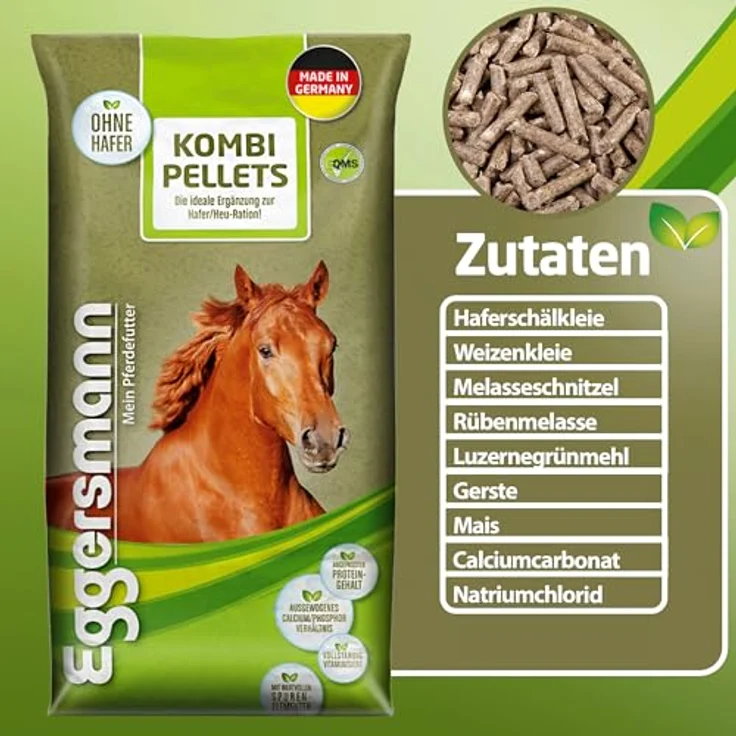 Eggersmann Mein Pferdefutter Kombi Pellets 6 mm, 25 kg - Eiweißreduziertes, haferfreies Mischfutter für Pferde & Ponys - Ideal als Ergänzung zur Hafer- & Heufütterung – Bild 5