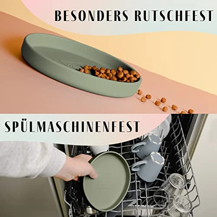 ne&no Nala Collection Futternapf für Katzen, flache Silikon-Futterschale mit rutschfester Unterseite, vielseitig einsetzbar, geruchsneutral und spülmaschinenfest – Bild 4