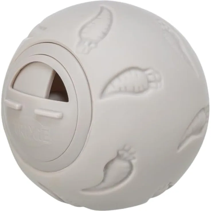 TRIXIE 6275 Snackball, Kunststoff, ø 7 cm, regulierbare Leckerliausgabe, natur