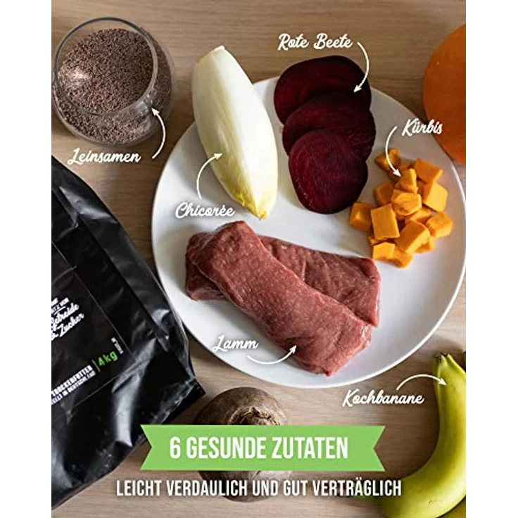 Tales & Tails Lamm Ba Zamba, Halbfeuchtes Trockenfutter für Hunde, Getreidefrei, 75% Lamm, 2 x 4kg, Hohe Verträglichkeit – Bild 3