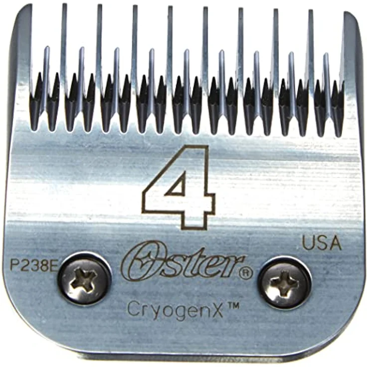 Oster Scherkopf Nr. 4, L: 9,5 mm Skip Tooth, Ersatzklinge für Hundeschermaschinen – Bild 1