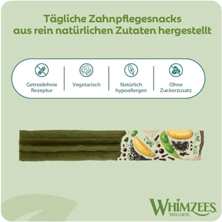 WHIMZEES Stix XS, 56 Stück – Getreidefreie Kaustangen für sehr kleine Hunde, natürlich, ohne Zuckerzusatz, effiziente Zahnpflege – Bild 4