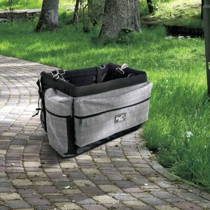 afp Tiertransporttasche New Travel Dog - Bicycle Delux Bag - With Connector, Aluminiumrahmen, bis 8 kg, blau – Bild 7