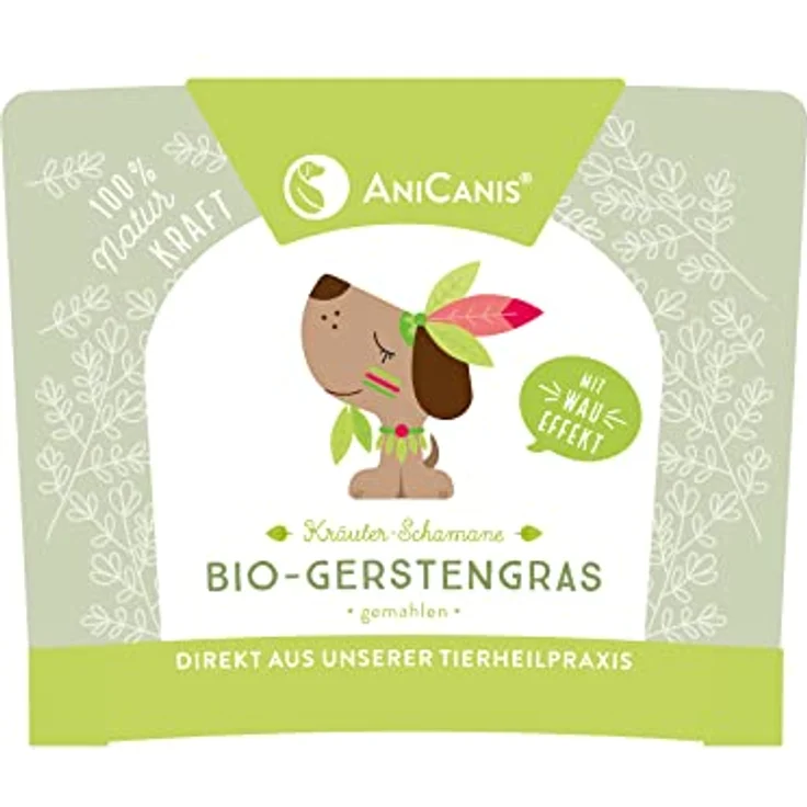 AniCanis Bio Gerstengraspulver für Hunde & Katzen, Futterzusatz zur Unterstützung von Darmflora und Säure-Basen-Haushalt, 100g – Bild 3