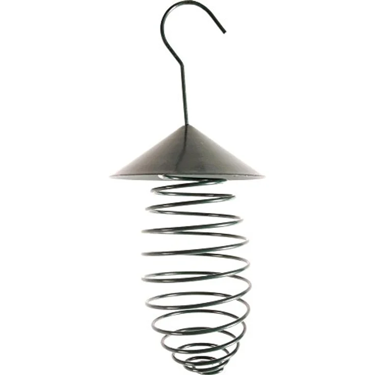 Esschert Design Futterfeder mit Dach aus Metall, zum Aufhängen, Gefäß für Futterbälle, Futterkugeln, ca. 24 cm hoch – Bild 3