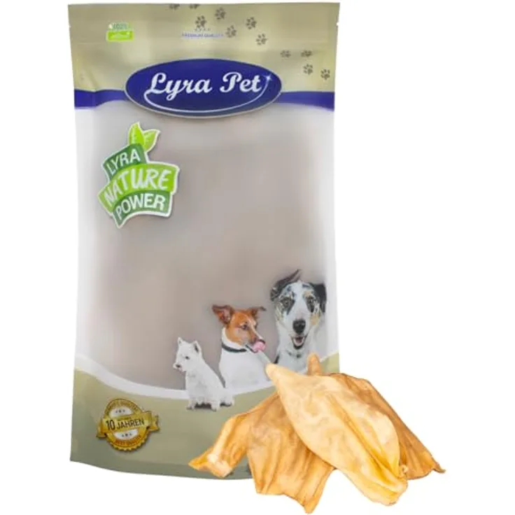 Lyra Pet® Rinderohren, naturbelassener Kausnack, 2000 g, proteinreich und zahnreinigend