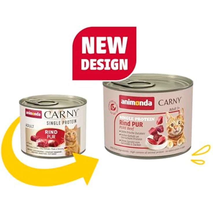 animonda Carny Katzen Nassfutter Single Protein Mix Pur, 6 x 200g, hochwertiges Feuchtfutter mit einer Proteinquelle für ausgewachsene Katzen, ohne künstliche Zusätze – Bild 3