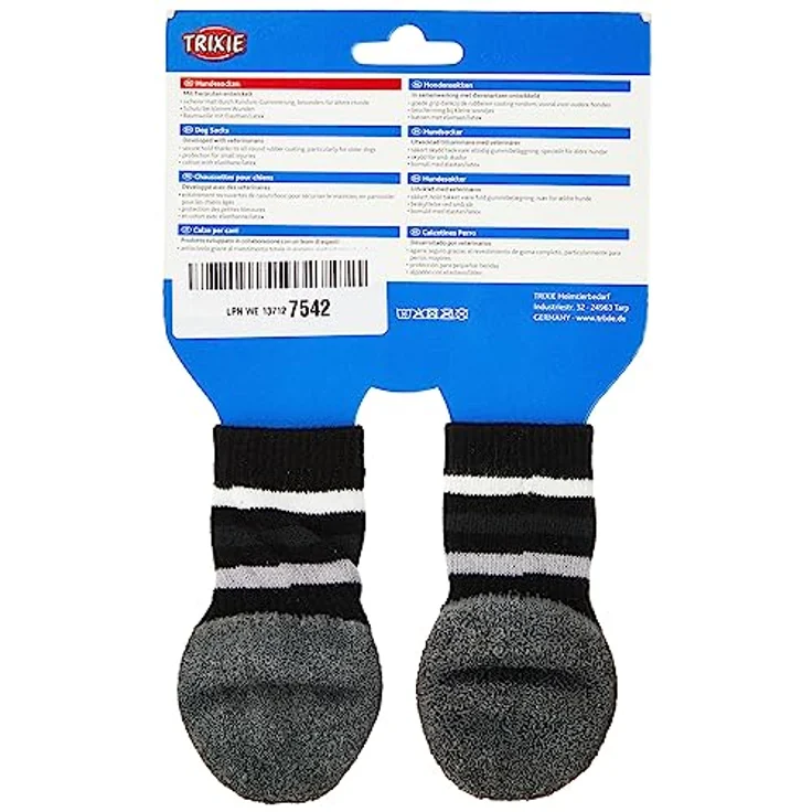 Trixie Hundesocken Anti-Rutsch 2 Stück schwarz M-L – Bild 3