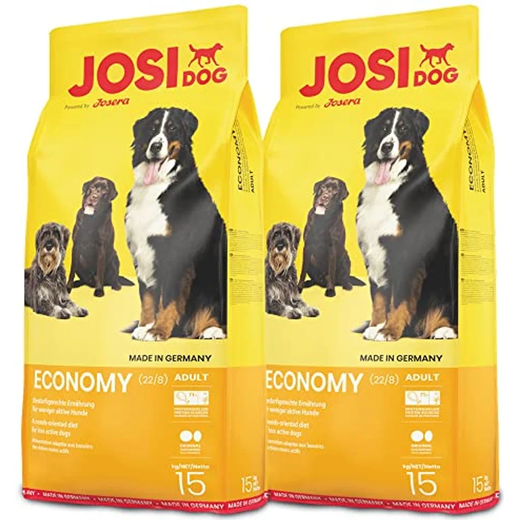 JosiDog Economy Trockenfutter, Sparpaket 2 x 15 kg für weniger aktive Hunde, 71% tierische Proteine, Deutschland – Bild 2