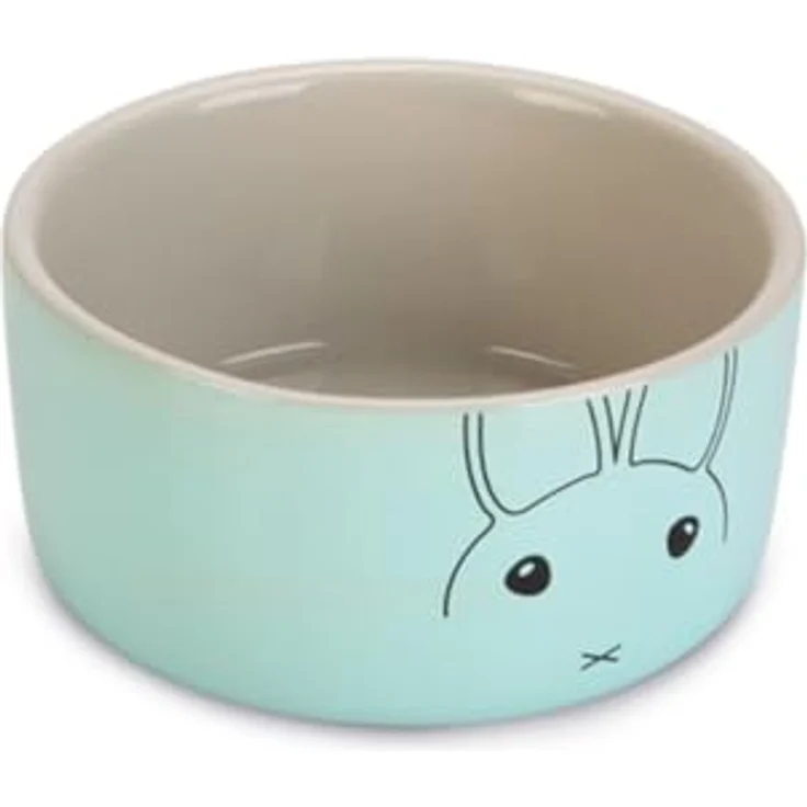 Beeztees Napf Kaninchen Napf Joela - Keramik - grau/mint - Durchm. 12x5,5 cm – Bild 2