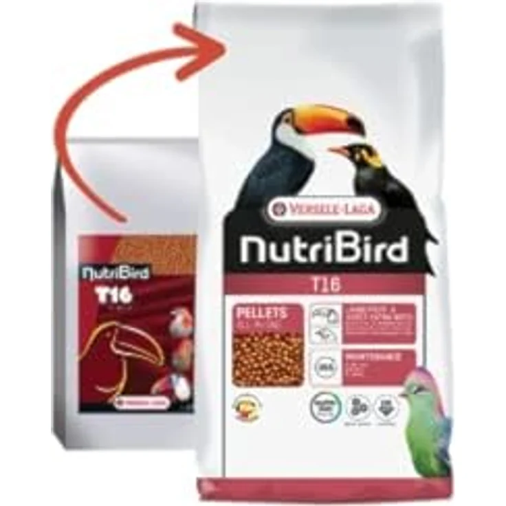 Versele Laga Nutribird T16, Hochwertiges Futter für große Früchte, 10 kg Beutel