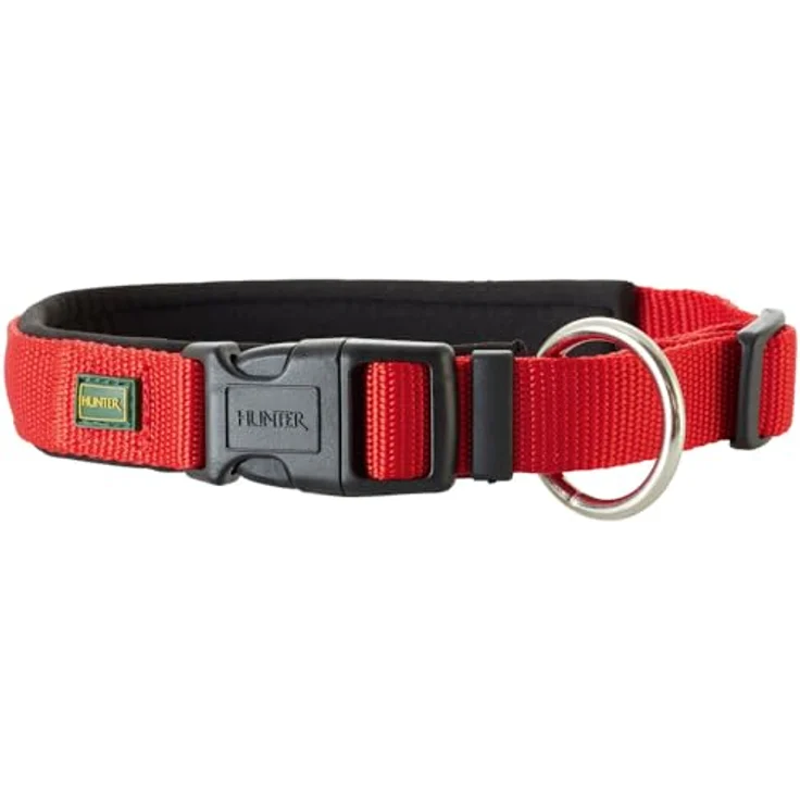 Hunter Hunde-Halsung Neopren Vario Plus rot-schwarz S 2 – Bild 2