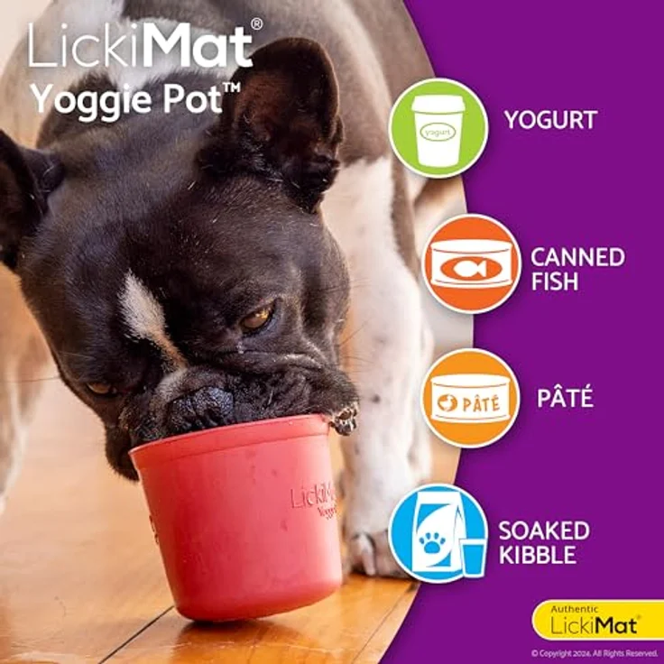 LickiMat Futternapf LickiMat Yoggie Pot, Futternapf in Becherform aus natürlichem Gummi, 9,5 cm Durchmesser, 9 cm Höhe – Bild 5