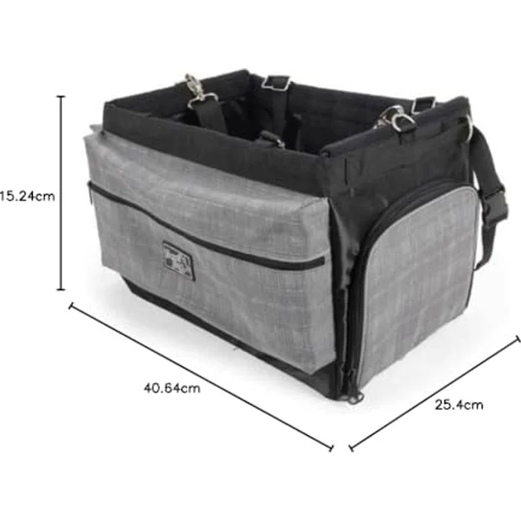 afp Tiertransporttasche New Travel Dog - Bicycle Delux Bag - With Connector, Aluminiumrahmen, bis 8 kg, blau – Bild 9