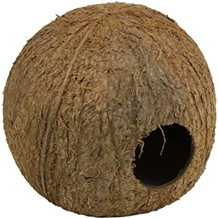 JBL 61512 Cocos Cava, Kokosnuss-Schale als Höhle für Aquarien und Terrarien, 3/4 L Naturprodukt ohne Schadstoffe