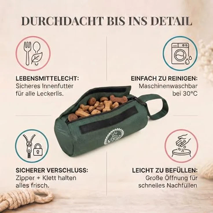 HUND IST KÖNIG Futterdummy klein, Apportierbeutel für Hunde mit 0,7L Fassungsvermögen, inkl. Trainings-eBook für alle Hunderassen – Bild 4