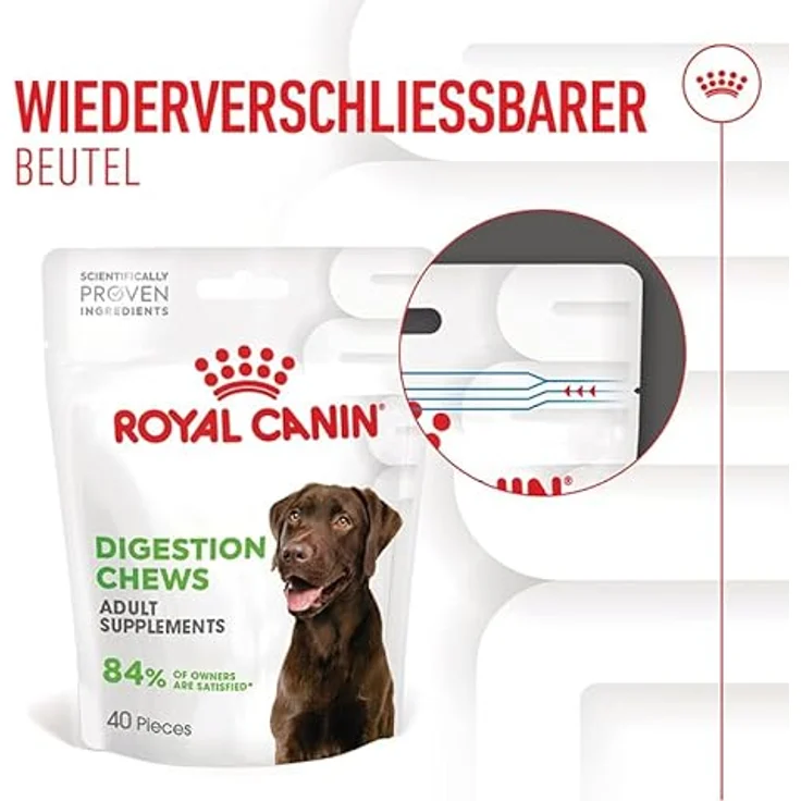 ROYAL CANIN Digestion Chews Adult Supplements, 3er Pack, 3 x 160 g, Unterstützt gesunde Verdauung & Darmflora für adulte Hunde – Bild 4