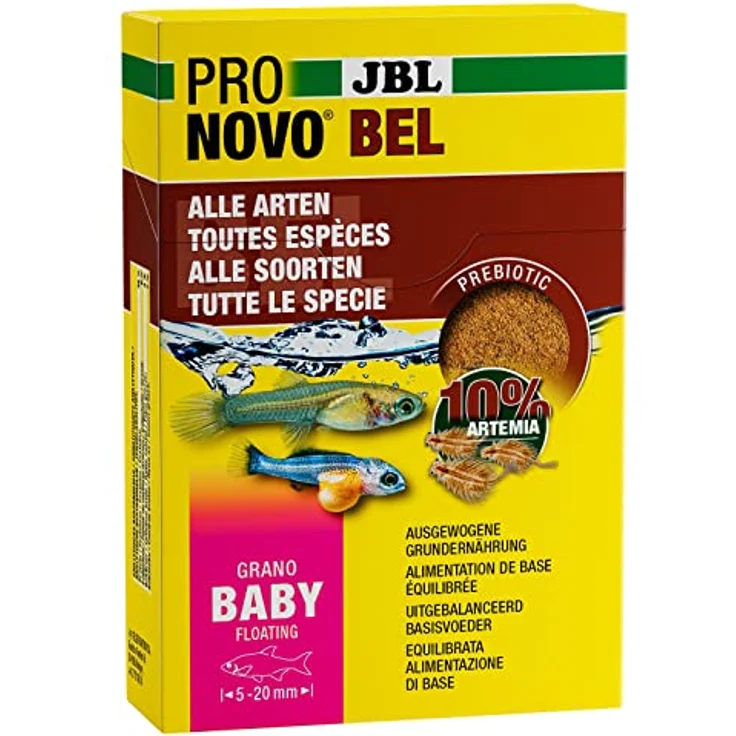 JBL PRONOVO BEL GRANO BABY, Aufzuchtfutter für Jungfische, leicht verdauliches Fischfutter-Granulat, 3 x 10 ml – Bild 1