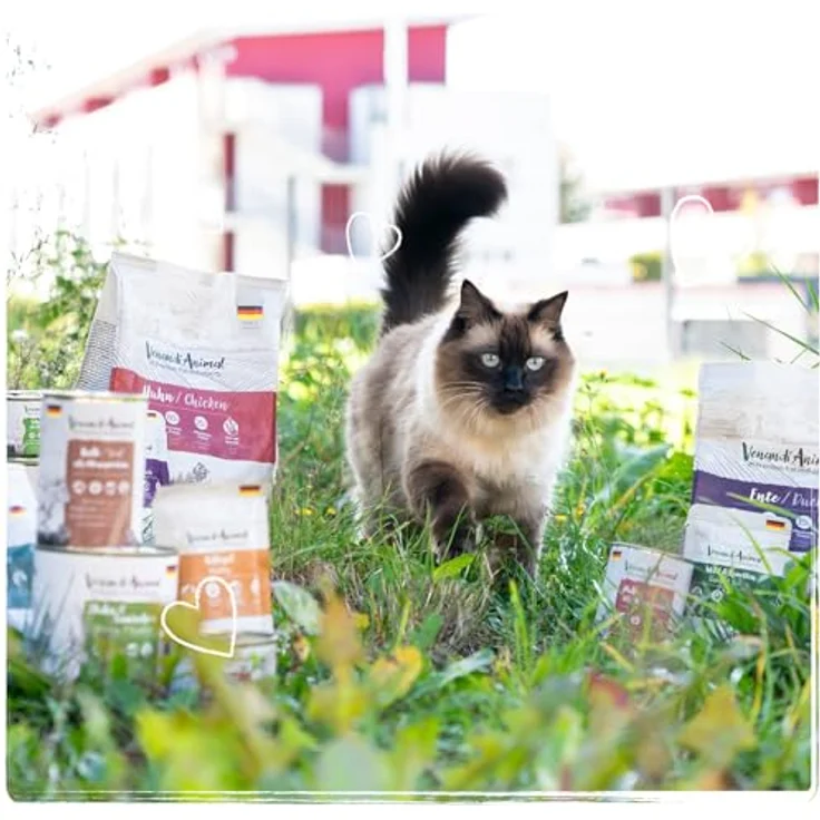 Venandi Animal Probierpaket II, Katzen-Nassfutter 12x125g mit 4x Pferd, 4x Kalb und 4x Truthahn, hoher Fleischanteil, leicht verdaulich – Bild 6
