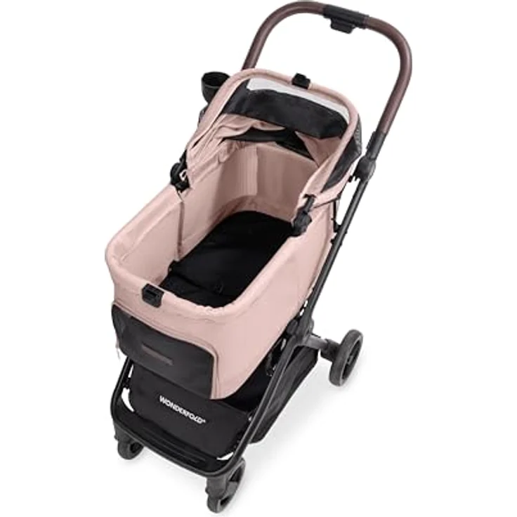 Wonderfold Bella Hunde-Transportbox, Buggy mit AutoFold-Funktion, leichtem Aluminiumrahmen und atmungsaktiver Mesh-Haube, bis 13 kg Traglast – Bild 9