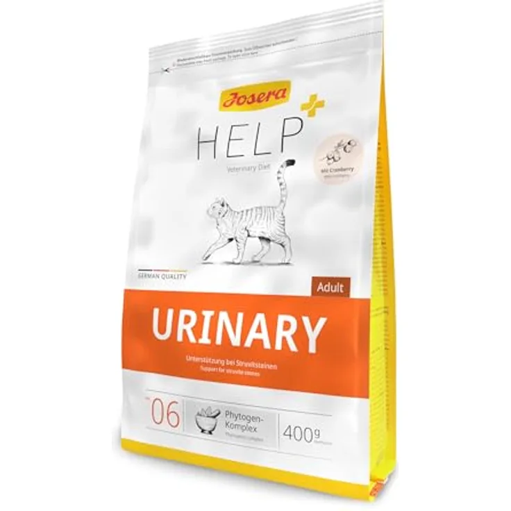 Josera Help Urinary Katze, Trockenfutter zur Förderung eines sauren Harn-pH-Wertes, 400g