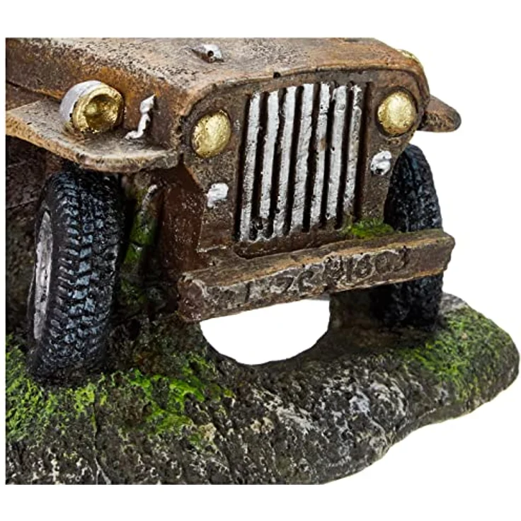 Nobby Aqua Ornaments JEEP WRACK, Aquarien-Dekoration, ungiftig und geeignet für Süß- und Seewasseraquarien, 26 x 15,5 x 12,5 cm – Bild 3